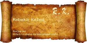 Rebeka Keled névjegykártya